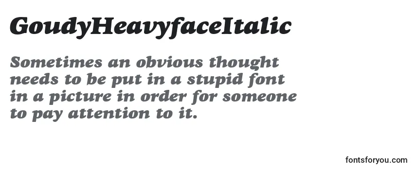 Review of the GoudyHeavyfaceItalic Font