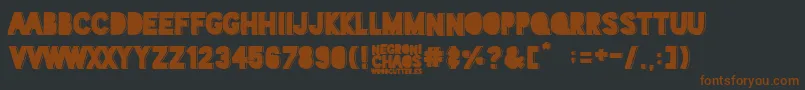 Negroni Chaos Font – Brown Fonts on Black Background