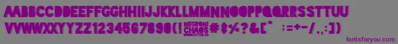 Negroni Chaos-Schriftart – Violette Schriften auf grauem Hintergrund