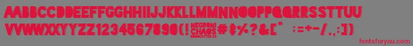 Negroni Chaos Font – Red Fonts on Gray Background