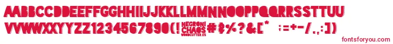 Negroni Chaos Font – Red Fonts on White Background