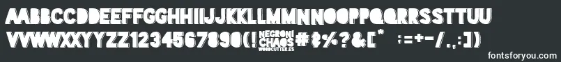 Шрифт Negroni Chaos – белые шрифты