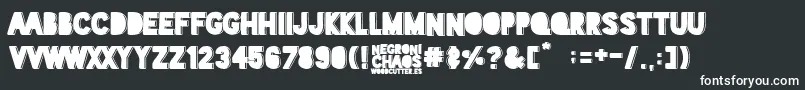 フォントNegroni Chaos – 白い文字