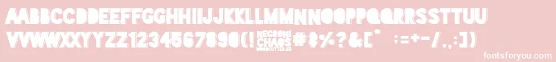 Police Negroni Chaos – polices blanches sur fond rose