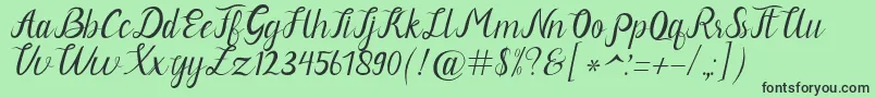 Neguhetty Font – Black Fonts on Green Background