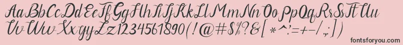 Neguhetty Font – Black Fonts on Pink Background