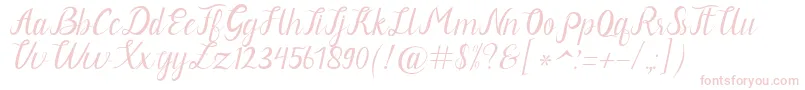 Neguhetty Font – Pink Fonts on White Background