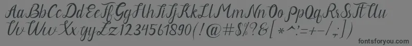 Neguhetty-Schriftart – Schwarze Schriften auf grauem Hintergrund