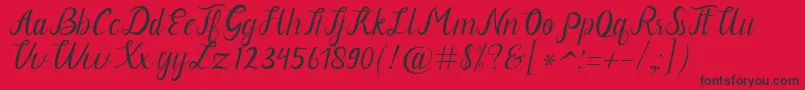Neguhetty Font – Black Fonts on Red Background