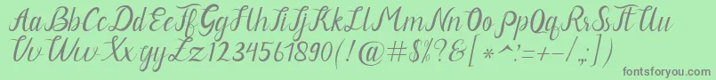 Neguhetty Font – Gray Fonts on Green Background