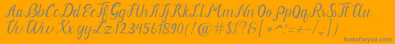 Neguhetty Font – Gray Fonts on Orange Background