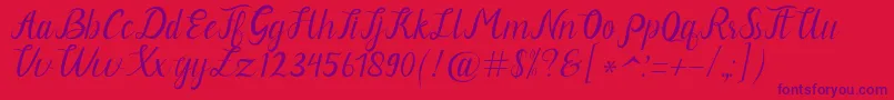 Neguhetty Font – Purple Fonts on Red Background
