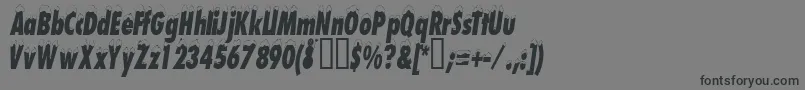 Neige2  -Schriftart – Schwarze Schriften auf grauem Hintergrund