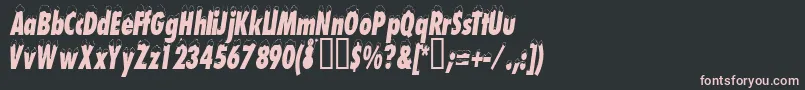 Шрифт Neige2   – розовые шрифты на чёрном фоне