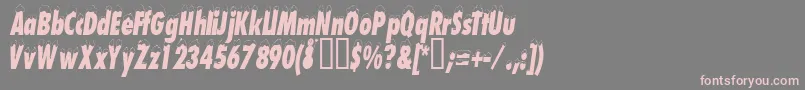 Neige2  -Schriftart – Rosa Schriften auf grauem Hintergrund