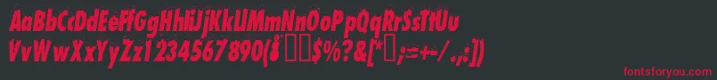 Neige2   Font – Red Fonts on Black Background
