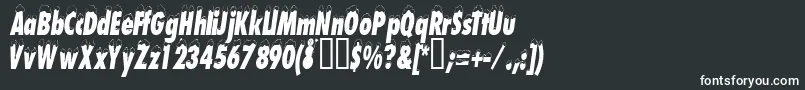 Neige2  -Schriftart – Weiße Schriften auf schwarzem Hintergrund