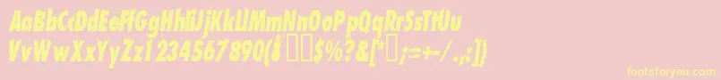 Neige2   Font – Yellow Fonts on Pink Background