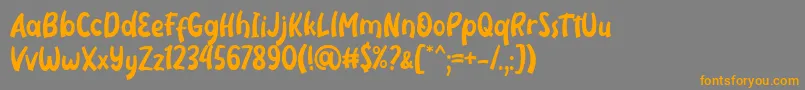 Neigfriste Font by Rifki 7NTypes Font – Orange Fonts on Gray Background