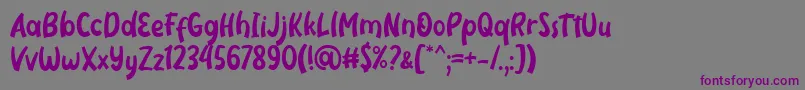 Шрифт Neigfriste Font by Rifki 7NTypes – фиолетовые шрифты на сером фоне