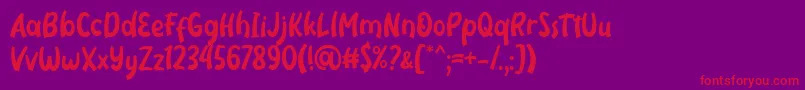 fuente Neigfriste Font by Rifki 7NTypes – Fuentes Rojas Sobre Fondo Morado