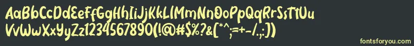 Neigfriste Font by Rifki 7NTypes Font – Yellow Fonts on Black Background
