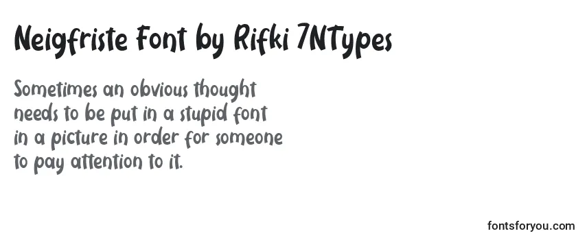 Обзор шрифта Neigfriste Font by Rifki 7NTypes