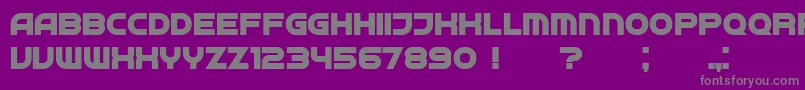 フォントNeighbor Bold – 紫の背景に灰色の文字