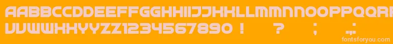 Neighbor Bold Font – Pink Fonts on Orange Background