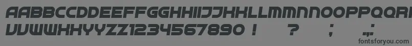 Шрифт Neighbor BoldItalic – чёрные шрифты на сером фоне