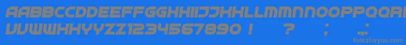 フォントNeighbor BoldItalic – 青い背景に灰色の文字
