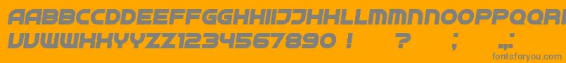 Neighbor BoldItalic Font – Gray Fonts on Orange Background