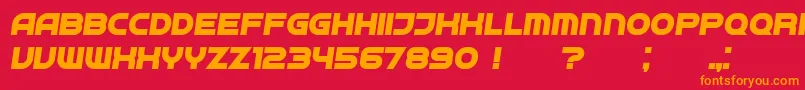 Neighbor BoldItalic Font – Orange Fonts on Red Background