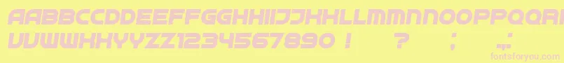 Шрифт Neighbor BoldItalic – розовые шрифты на жёлтом фоне