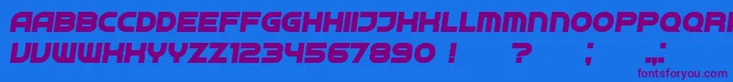 Neighbor BoldItalic Font – Purple Fonts on Blue Background