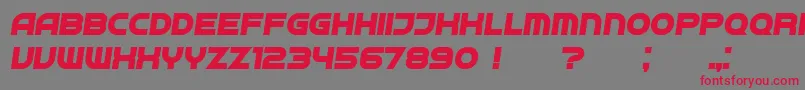 Neighbor BoldItalic Font – Red Fonts on Gray Background