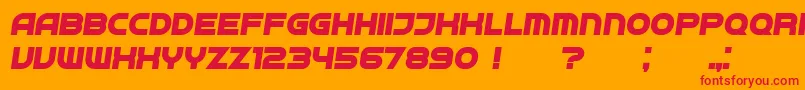 Neighbor BoldItalic Font – Red Fonts on Orange Background