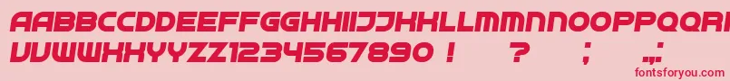 Neighbor BoldItalic Font – Red Fonts on Pink Background