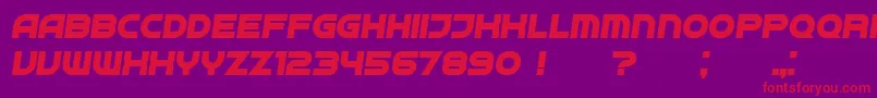 Neighbor BoldItalic Font – Red Fonts on Purple Background