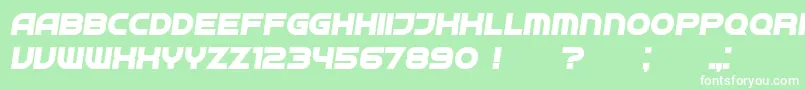 Neighbor BoldItalic Font – White Fonts on Green Background