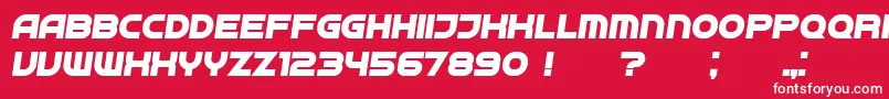 Neighbor BoldItalic Font – White Fonts on Red Background