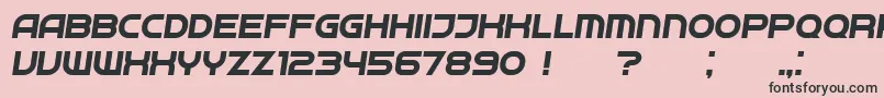 Czcionka Neighbor Italic – czarne czcionki na różowym tle