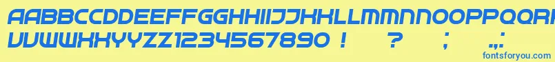 Weitere Informationen zur Neighbor Italic-Schriftart Neighbor Italic-Schriftart – Blaue Schriften auf gelbem Hintergrund