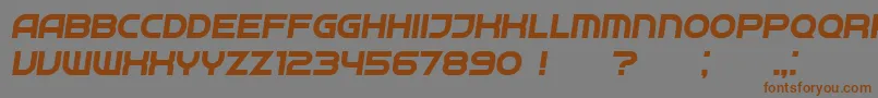 Neighbor Italic Font – Brown Fonts on Gray Background