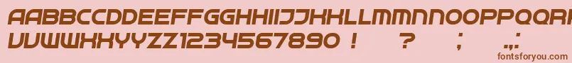 Neighbor Italic-fontti – ruskeat fontit vaaleanpunaisella taustalla