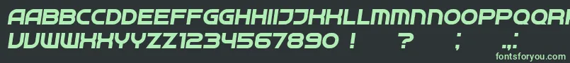 fuente Neighbor Italic – Fuentes Verdes Sobre Fondo Negro
