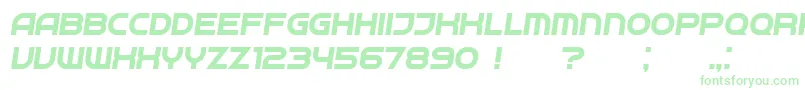 Neighbor Italic Font – Green Fonts on White Background