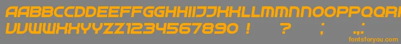 Neighbor Italic Font – Orange Fonts on Gray Background