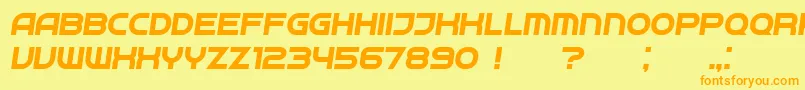 Neighbor Italic Font – Orange Fonts on Yellow Background