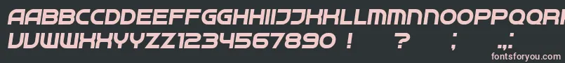 Fonte Neighbor Italic – fontes rosa em um fundo preto